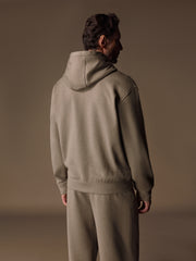 Aarhus cotton-wool zip hoodie
