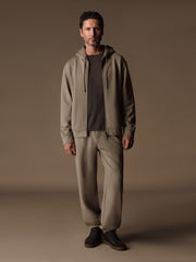 Aarhus cotton-wool zip hoodie