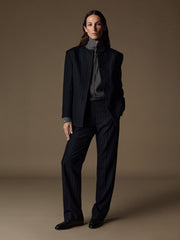 Catroux merino-silk trousers