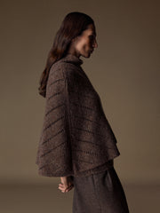 Agnes cashmere-silk cape