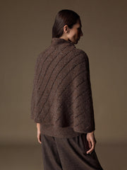 Agnes cashmere-silk cape