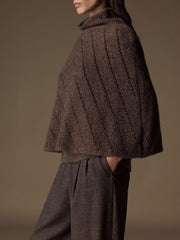 Agnes cashmere-silk cape