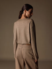 Jodie wool long-sleeve top