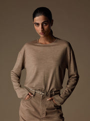 Jodie wool long-sleeve top