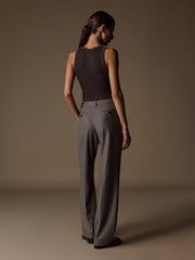Catroux merino-silk trousers