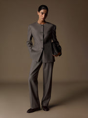 Catroux merino-silk trousers
