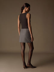 Catroux merino-silk skirt
