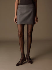 Catroux merino-silk skirt