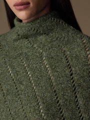 Agnes cashmere-silk cape