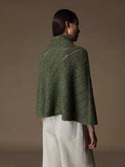 Agnes cashmere-silk cape