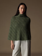 Agnes cashmere-silk cape