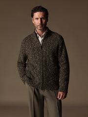 Oat wool-cotton cardigan