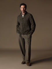 Oat wool-cotton cardigan