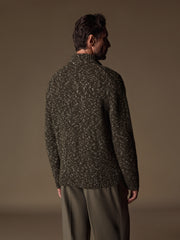 Oat wool-cotton cardigan