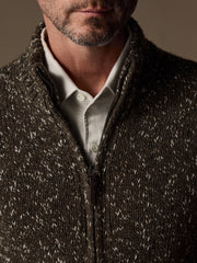 Oat wool-cotton cardigan