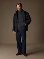 Oat wool-cotton cardigan