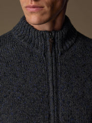 Oat wool-cotton cardigan