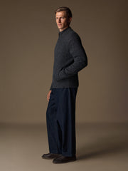Oat wool-cotton cardigan
