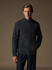 Oat wool-cotton cardigan