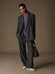 Jermyn wool-silk trousers