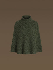 Agnes cashmere-silk cape