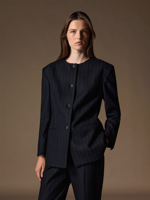 Catroux merino-silk blazer