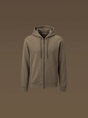 Aarhus cotton-wool zip hoodie