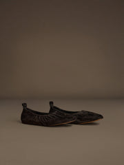 Suede ballerina flats