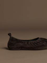 Suede ballerina flats