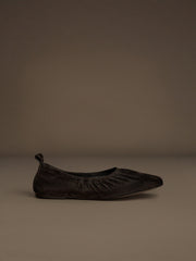Suede ballerina flats