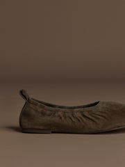 Suede ballerina flats
