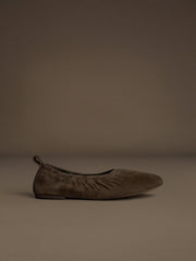 Suede ballerina flats