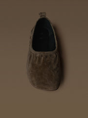 Suede ballerina flats