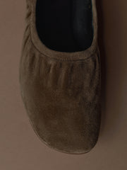 Suede ballerina flats