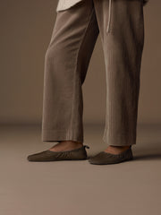 Suede ballerina flats