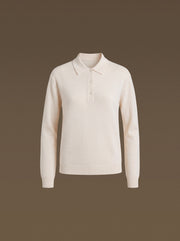 Wool-cashmere polo jumper